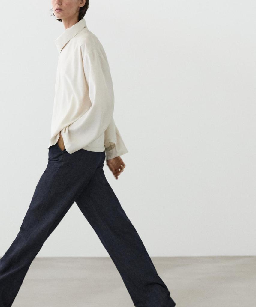 Masimodutti Linen Wide Leg Pants