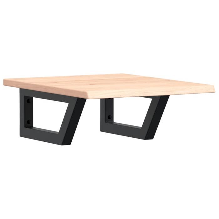 VidaXL Étagère de vasque murale acier et bois de chêne massif 3302535