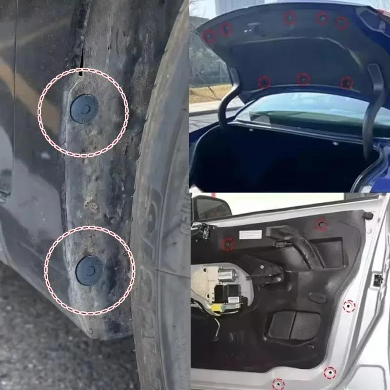 Car Hole Plastic Rivets Fastener Push Clip Black Auto Vehicle Door Trim Panel Retainer Fastener Clip Car Accessory 6mm/7mm/8mm
