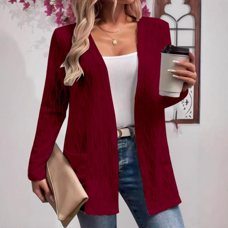 DAFIFY Damenmode, lässig, Herbst/Winter, einfarbig, mit Druck, lange Ärmel