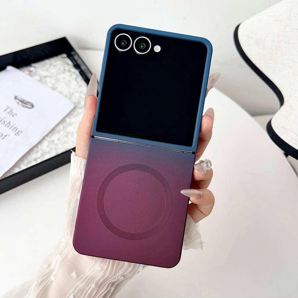 Flip 7 SE Case magnetic Wireless Charging Gradient for Samsung Z Flip 6 Galaxy Z Flip 7 6 3 4 flip6 flip7 Silicone Cover