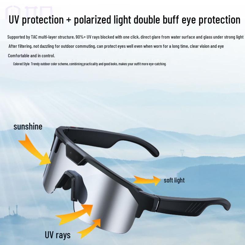 Smart Anti-Photography Cycling Glasses with 800W Pixel Camera & WiFi Image Recognition