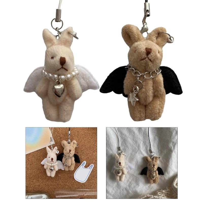 Rabbit Keychain Handbag Hanging Pendant Keyrings Alloy Material Gift for Women