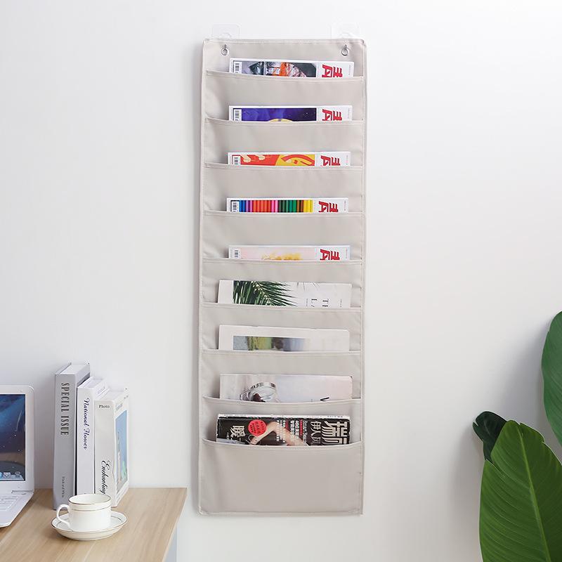 Document Hanging Storage Bag Oxford Cloth Storage Pocket Chart Hanging File Folding Holder Cascading Fabric Organizer For Office