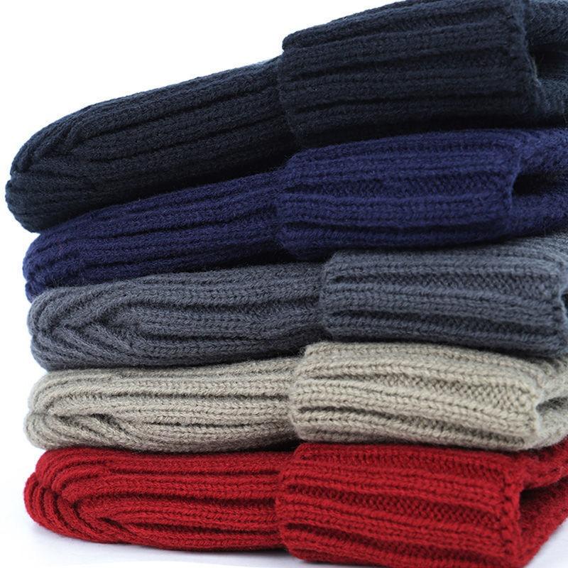 Fashion Minimalist Beanie - Fleece Lined Knit Ski Hat For Men & Women, Warm Thickened Outdoor Winter Snow Cap