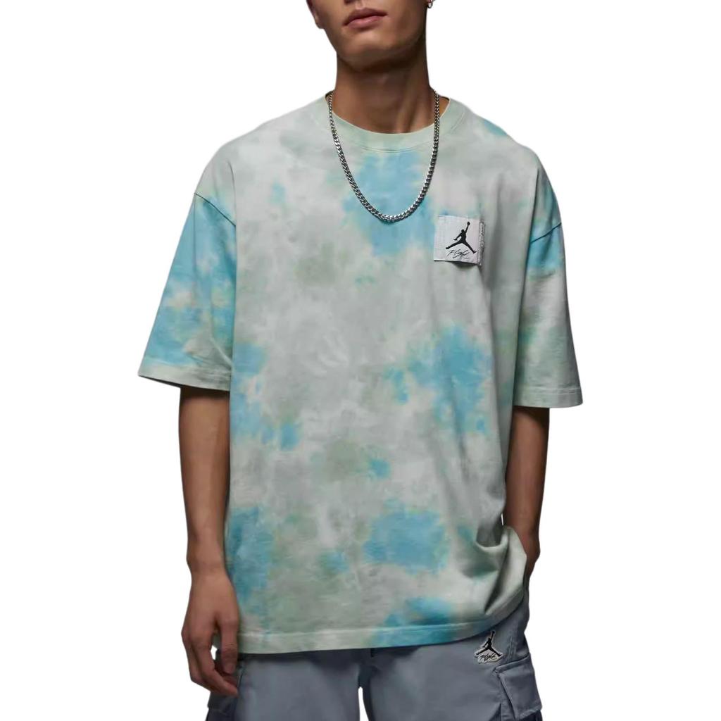 Jordan Tie-Dye Round Neck Loose Short Sleeve T-Shirt With Drop Shoulder Men Tops Multicolor DX9584-110