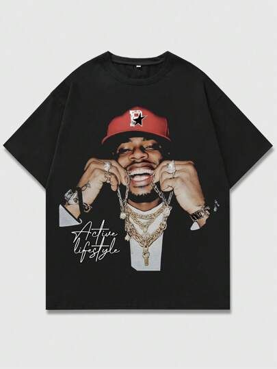 Mens Street Wear Street Style 2025 Summer New Hot Selling Mens Womens Street Style Casual Fashion Trend Pure Cotton Tshirt M