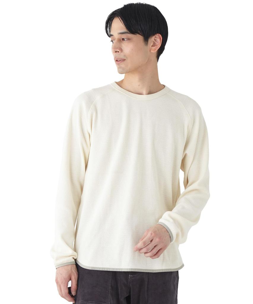 Thermal Piping Long Sleeve for Natural [Cliff Mayer] T-Shirt Men, X-LARGE,