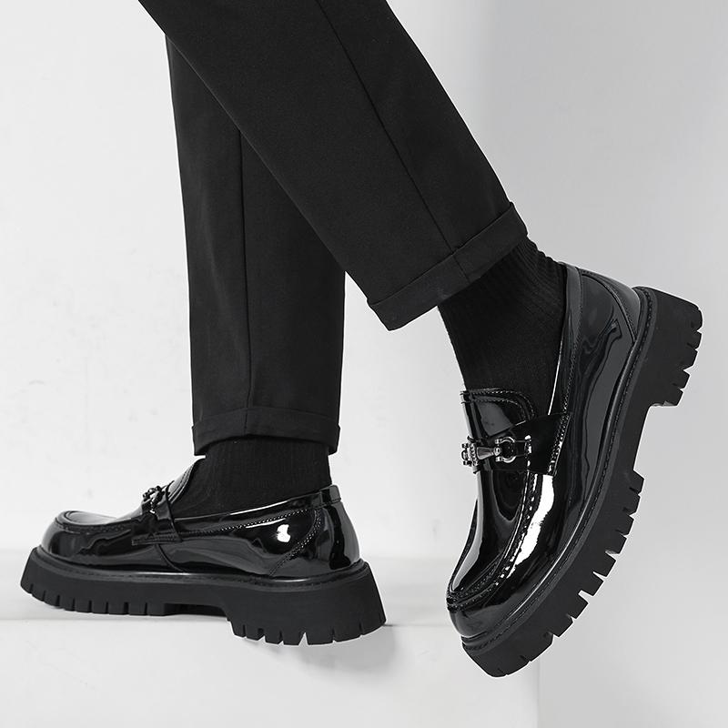 Thick Soled Black Men's Loafers New Designer Trend Styles Outdoor Fashion Party Daily Office Youth Hot Selling Shoes Plus Size