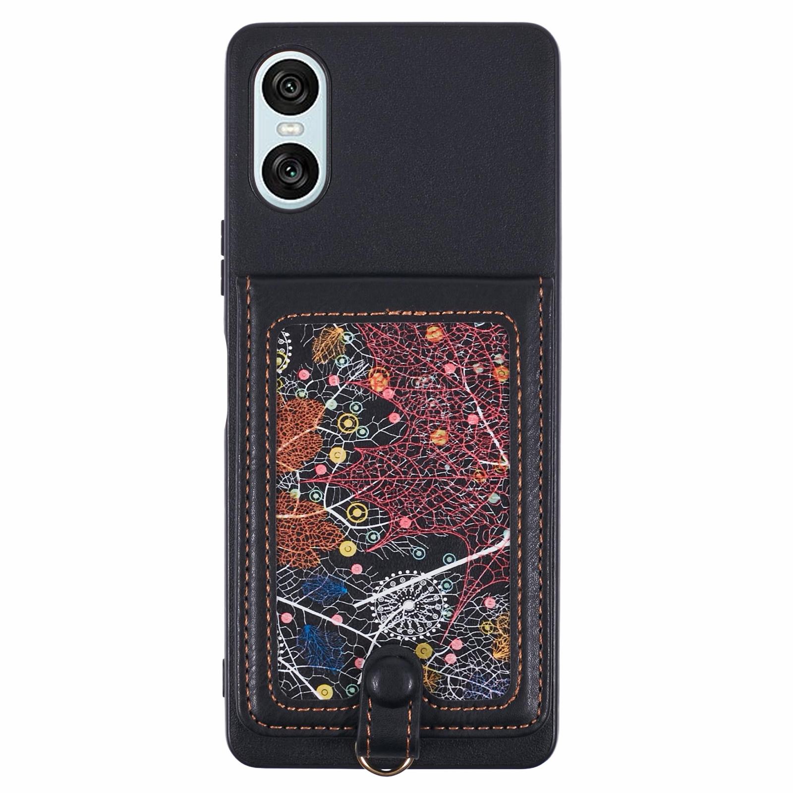 

For Sony Xperia 10 VI Phone Case with Galaxy Card Bag Kickstand RFID Blocking A