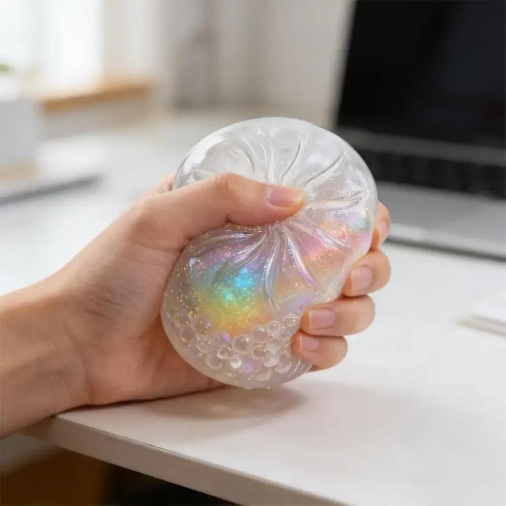 2Pcs Bun Shaped Design Clear Bun Skin DIY Stress Ball Cover Stress Relief Squeezing