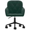Office Chair Swivel Dark Green Velvet