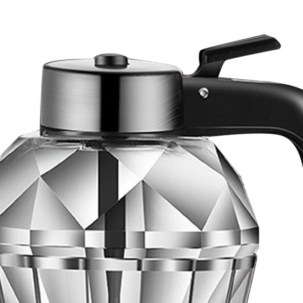 Diamond Honey Bottle Press Type Transparent Glass 200ml Handheld Oil Dispenser for Soy Sauce