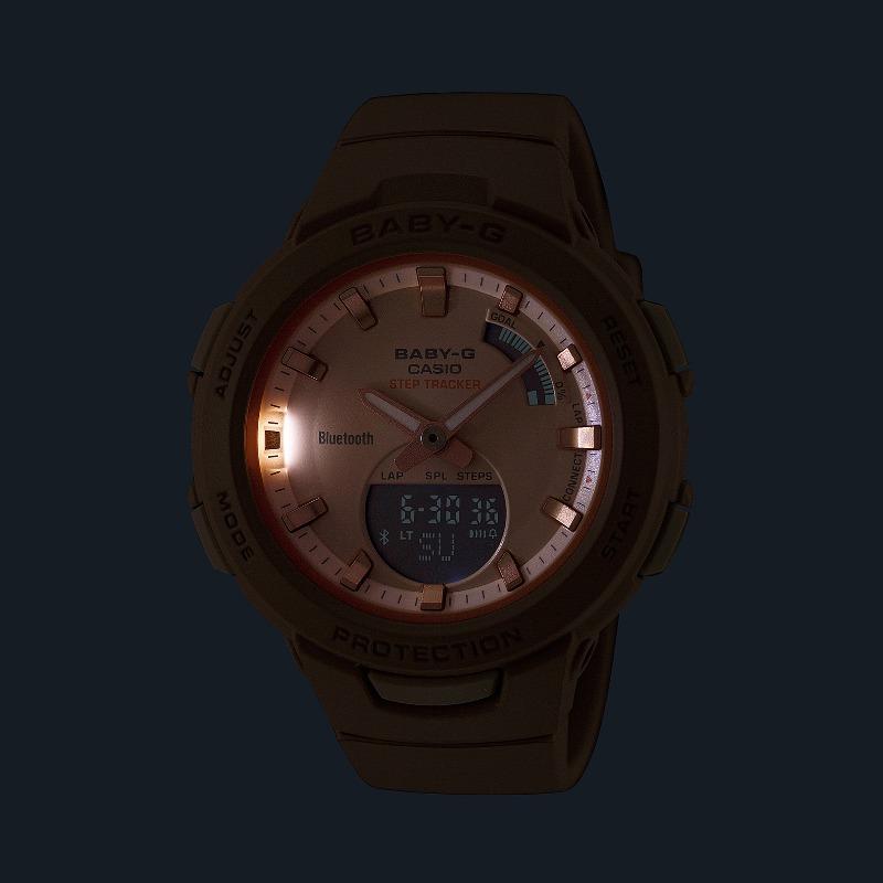 Casio Men's Resin 100M Water Resistant Digital Shock Resistant Quartz Watch BSA-B100CS-4A