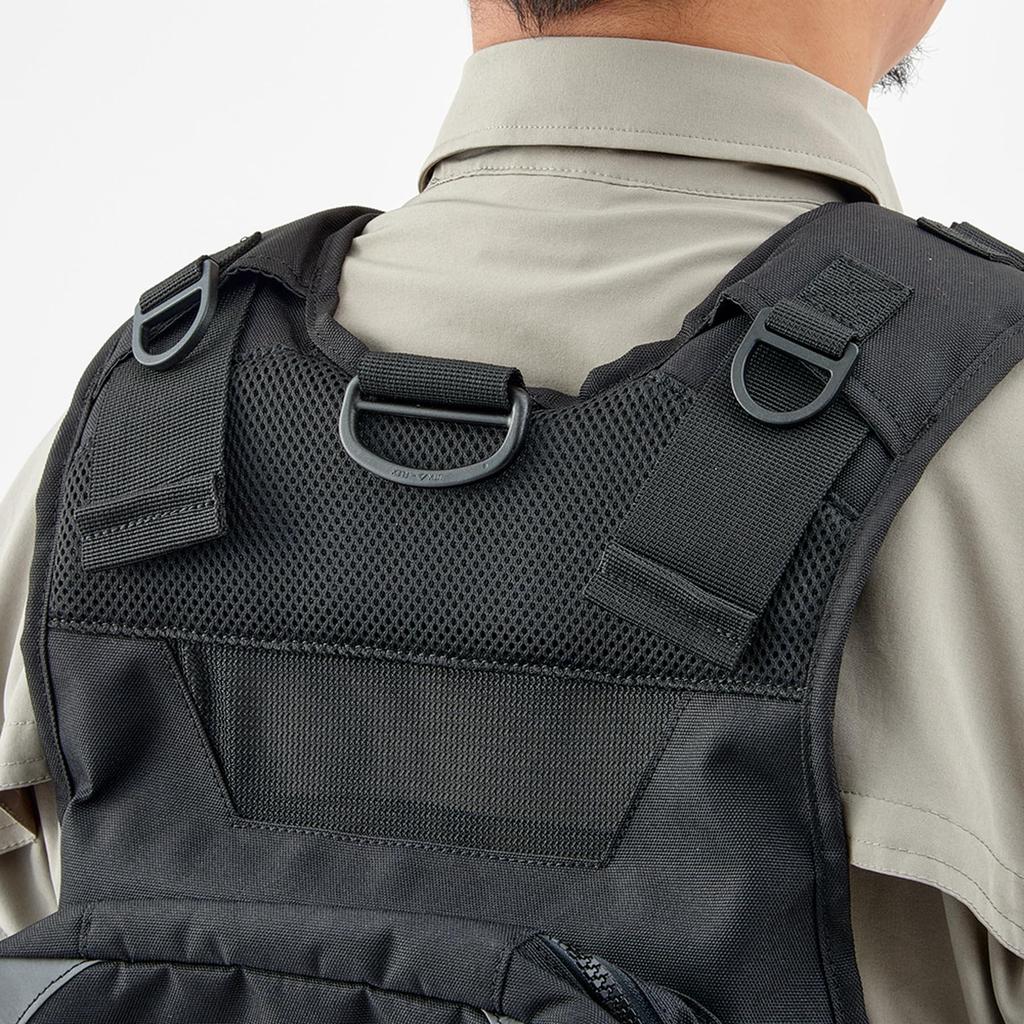 SOSHIN 7717 RBB Big Bait Game Vest, Full Black, Free Size