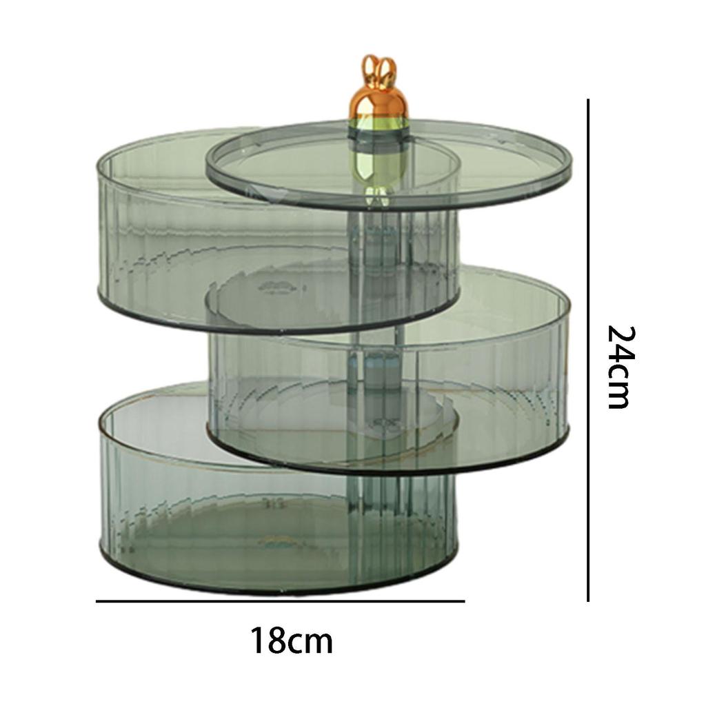 3 Layer Dried Fruit Tray Transparent Snack Plates Nuts Container for Living Room