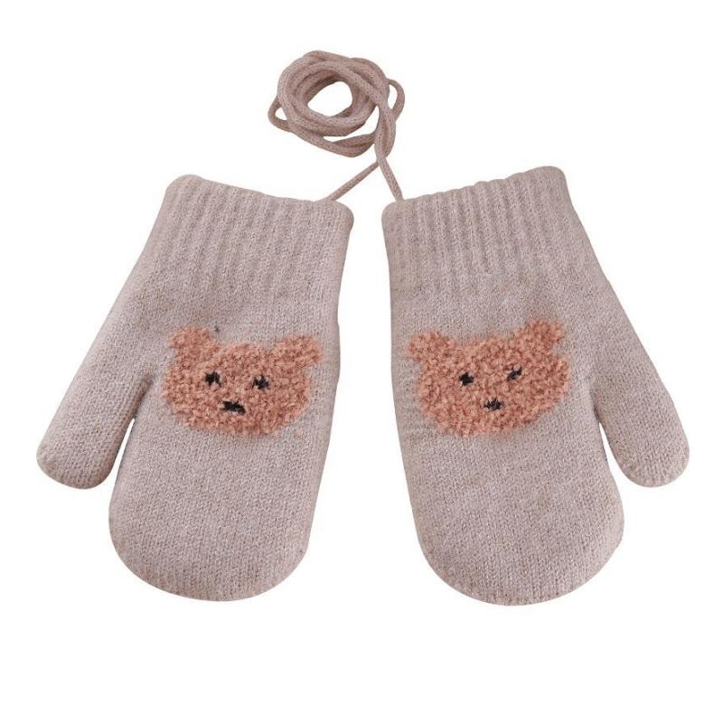 Mănuși pentru copii Iarnă Mănuși groase tricotate pentru bebeluși Mănuși cu degete întregi de desene animate pentru copii mici Mănușă caldă rezistentă la vânt pentru băieți și fete