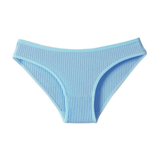 Cotton Thongs for Women Low Rise Sexy Ribbed No Show Ladies Panties Soft Breathable