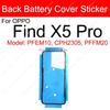 For OPPO Find X X2 X3 X5 X6 Pro Lite Neo X7 Ultra Rear Battery Door Housing Cover Adhesive Back Battery Housing Cover Sticker