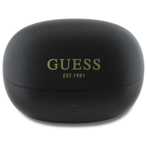 Guess Słuchawki Bluetooth Gutwst88Mctgk  Tws + Stacja Dokująca Czarny/Black Capsule Printed Logo