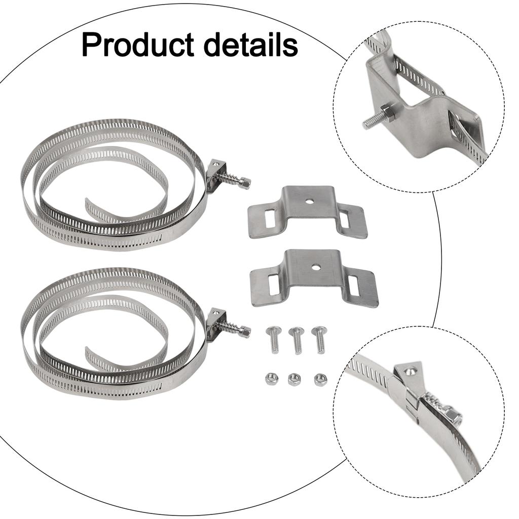 Cylindrical Compatibility Metal Sign Bracket Adjustable Sign Holder Adjustable Size For Posts Installation Of Road Signs