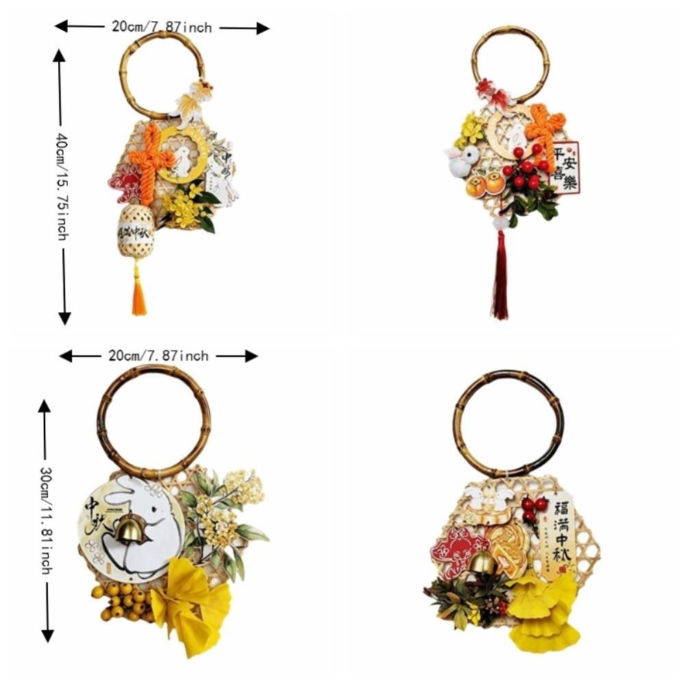 Home Decor Hanging Mid-Autumn Festival Ornaments Pendant Bamboo Weaving Wall Decoration Hollow Out Flower Door Ornaments Home