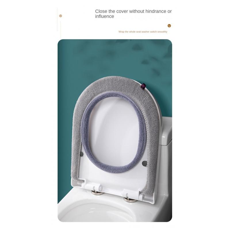 Home Thickened Toilet Seat Pad Four Seasons Universal Winter WC Seat Cover with Handle Washable Cartoon Toilet Mats Rim Cushion