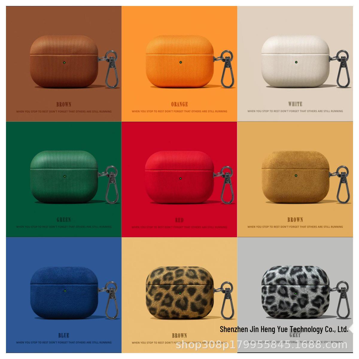 

Leopard Print Drop-Proof Leather Case for Apple AirPods Pro 1/2/3/4 Bluetooth Earphones AirPods Pro3