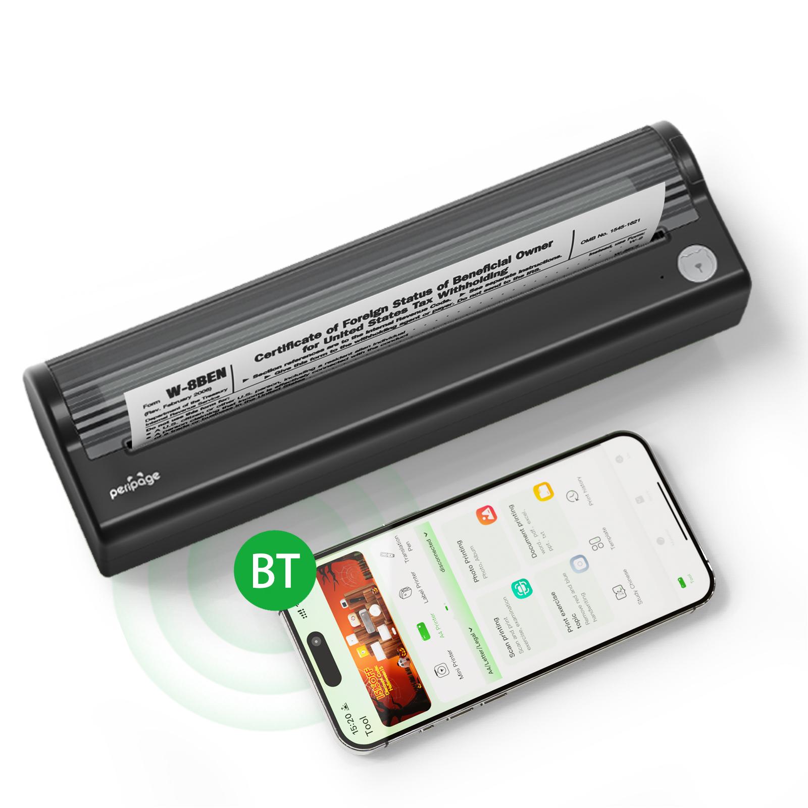 

PeriPage A4 Paper Printer Direct ThermoTransfer 304dpi Беспроводной Мобильный Принтер 210 мм Мини Мобильный чёрный