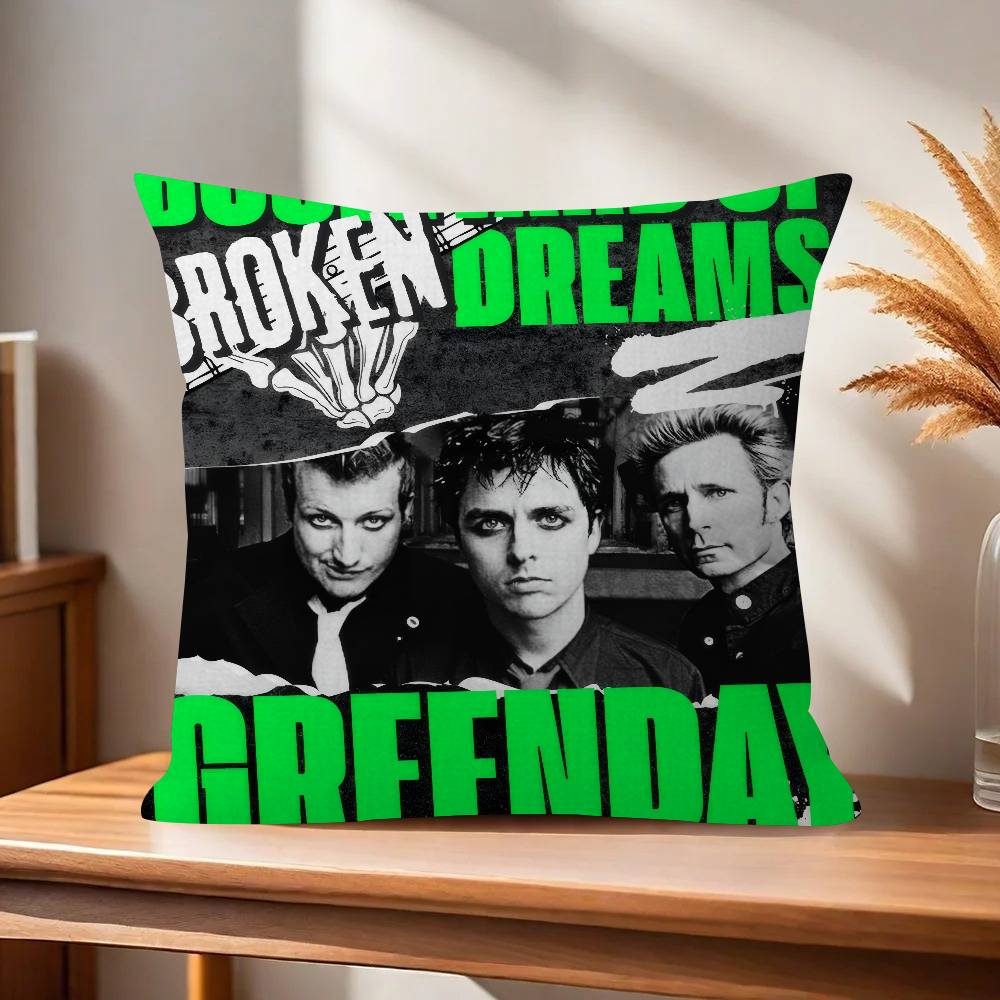 GGreen DDay Band Album Pillowcases Home Bedding Decorative Pillow Cover Wedding Super Soft Pillow Case