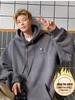 Men's Retro Graffiti Fleece Hoodie - Autumn/Winter Trendy Casual Loose Fit