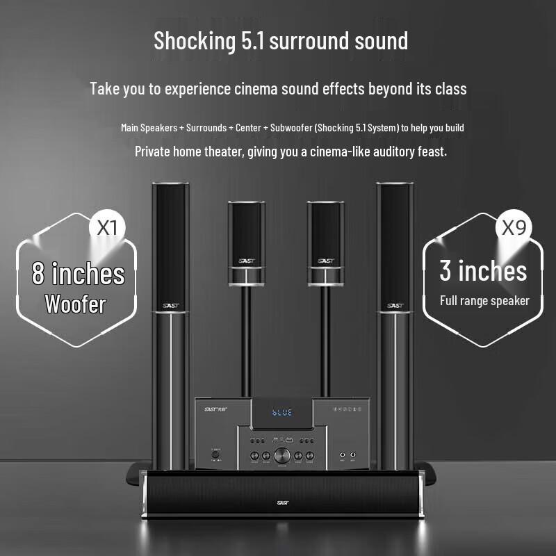 SAST A18 5.1 Channel Home Theater System (CN Version)