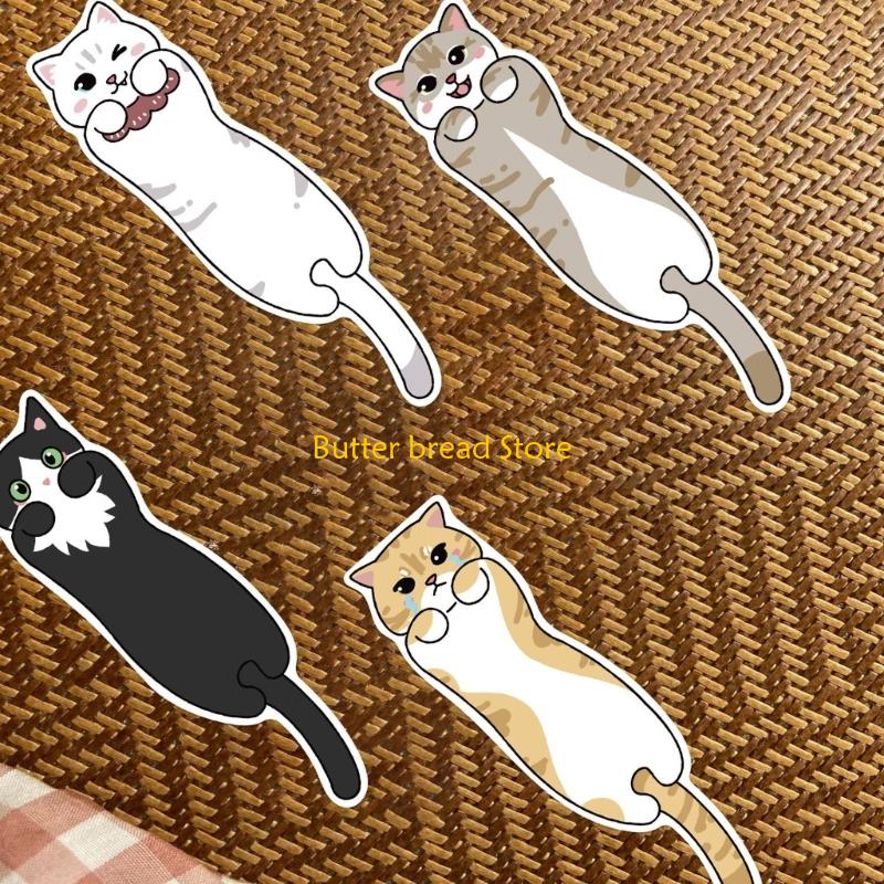 W89C 30Pcs Cartoon Animal Bookmarks Kitten Paper Bookmarks For Student Kid Adult CN