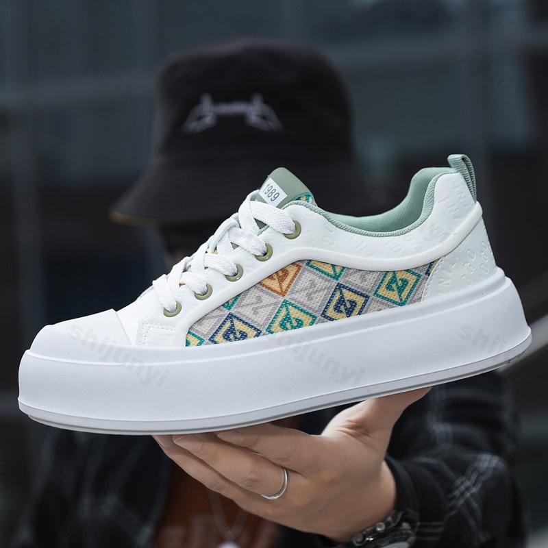 2026 Autumn New Niche Design Fashi Casual Thick Soled Sports Shoes for Men Low Top Comfortable Versatile Print Chunky sneakers