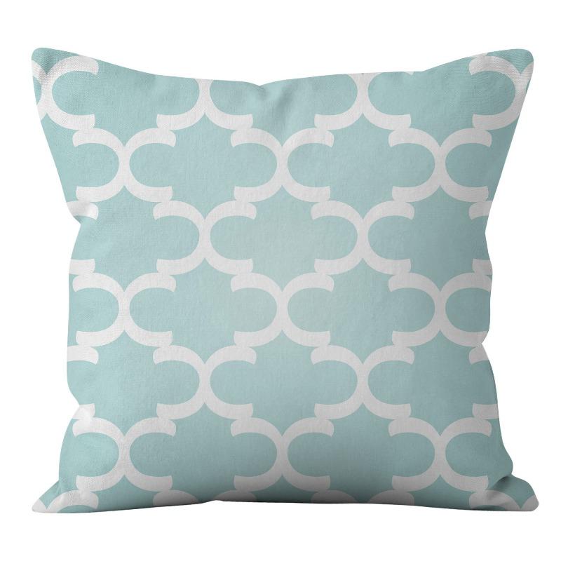 New American Patterned Geometric Linen Pillowcase Home Sofa Pillowcase