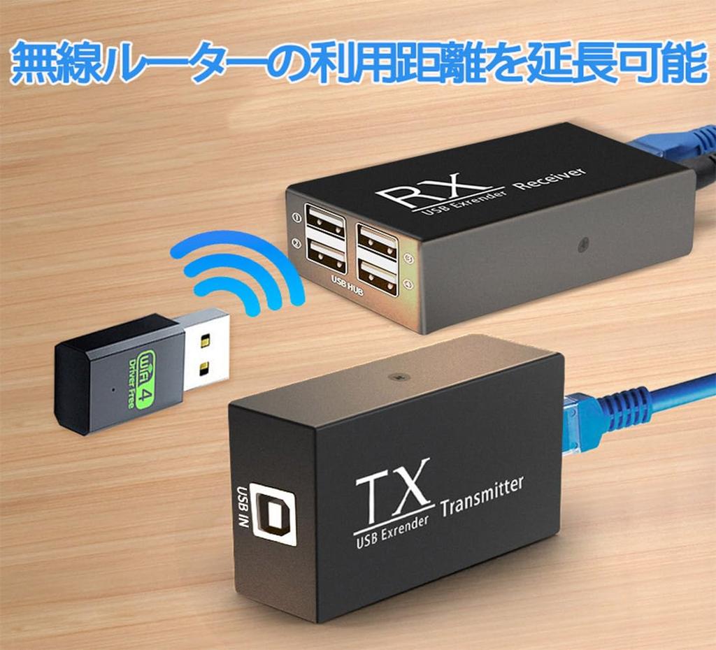120M USB EX120 USB Wired LAN Extender with RJ45 USB and USB Ethernet Input Supports and Output Supports and Extension Extension, 4-Port CAT5e/CAT6