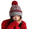 Fair Island retro hairball wool hat women's autumn and winter plush warm hat ear protector cold hat knitted hat headgear