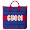 Logo Stripe Embroidered Patch Open Tote Bag Kids Tote Bags Blue 605831-FADLC-4342