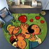 Popeye the Sailor3 Round Area Rug,Carpet Rug for Living Room Bedroom Sofa Playroom Decor,Non-slip Floor Mat