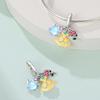 Original Charms Copper Rose Princess Pendant Beads Fit Bracelet Women Jewelry Making Diy Gift