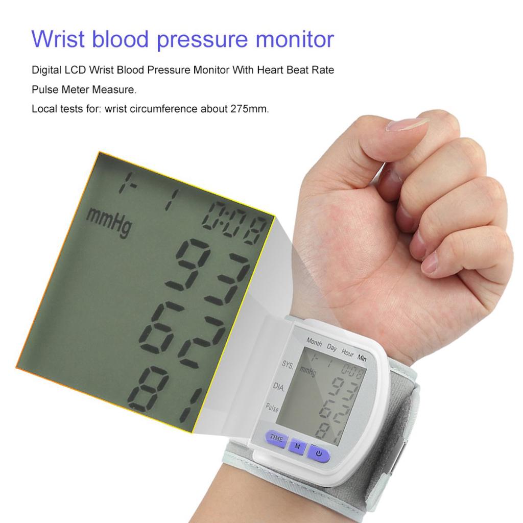 Buy FT Mini Digital Automatic Wrist Blood Pressure Pulse Monitor Heart ...