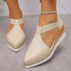 Fashion Plus Size New Summer Sandals Women's Shoes Baotou Waterproof Straw Weaving Hemp Rope Lightweight Super Soft Wedge Shoes