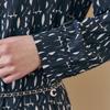 Maxza Alphabet Pattern Belted Shirring Shirt Long Dress Ze04qp002nh