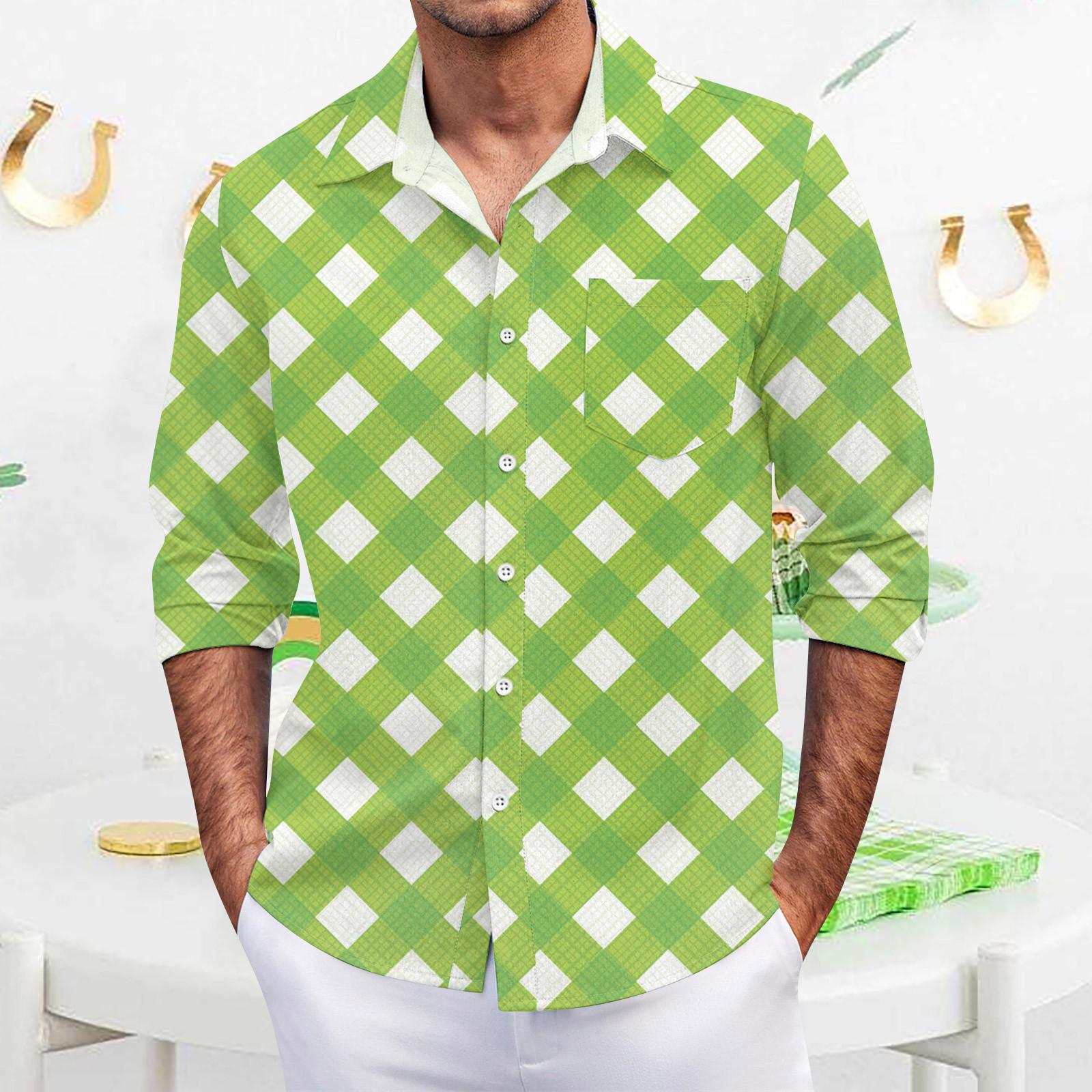

Мужская летняя новая свободная рубашка с длинным рукавом с принтом, кардиган, пляжная рубашка M зелёный