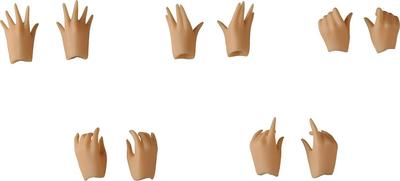Harmonia Bloom Hand Parts Set Plastic Painted Movable Figure [bloom/Sunset] Non-scale