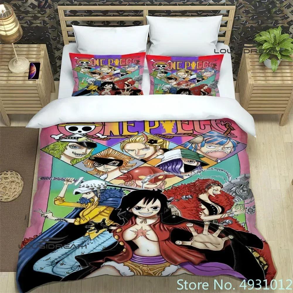 Cartoon One-Piece Bedding Sets Exquisite Supplies Pillowcase Anime Bedclothes 3D Printed Kids Adult Quilt Duvet Cover Gift