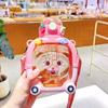 Kawaii Bear Water Bottle BPA Free For Kids 1000ml Plastic Cute Bubbule Tea Milk Portable School Drinking Bottles With Straw Gift