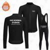 PNS Winter Fiets Fleece Set: Lange Mouw Jersey en Koersbroek voor Weg- & Mountainbiken