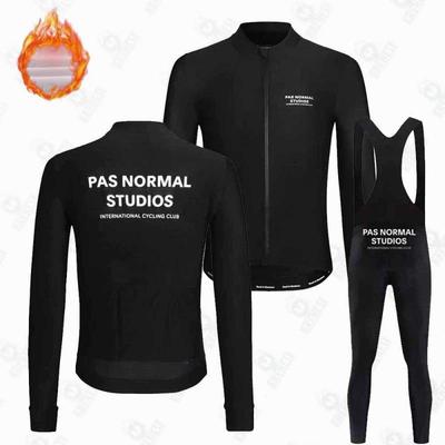 PNS Winter Cycling Fleece Set: Long Sleeve Jersey and Bib Pants for Road & Mountain Biking