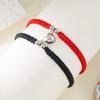 2Pcs/Set Magnetic Couple Bracelets for Lover Friendship Jewelry Pinky Promise Card Matching Braided Rope Bangle Gift Accessories